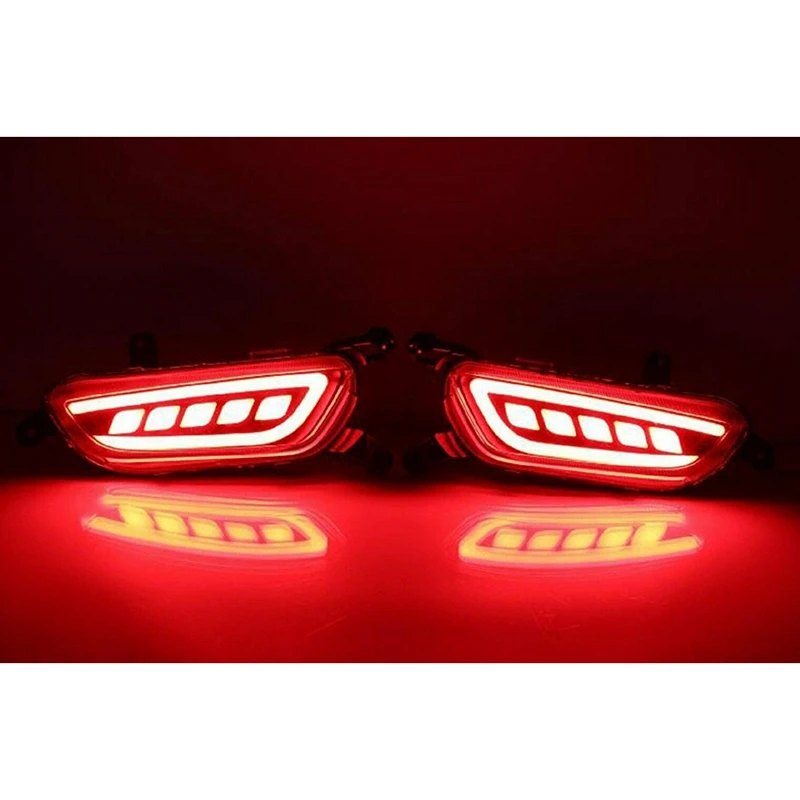 

LED Rear Bumper Lamp Reflector Tail Fog DRL Rear Brake Lights for Mazda CX-3 2013 - 2016