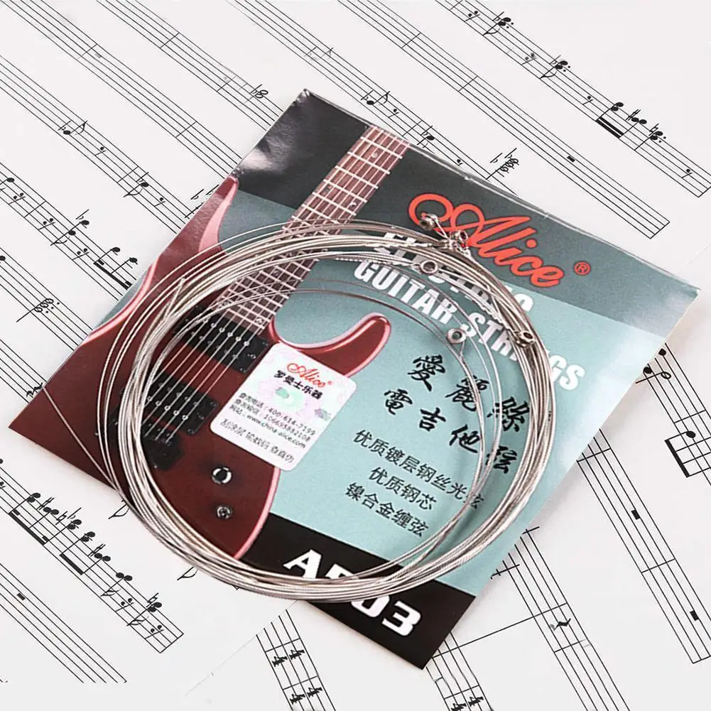 

1 Set Of Alice A503 Electric Guitar Strings Steel Core Steel&Nickel String Wound Plated Alloy C7T7
