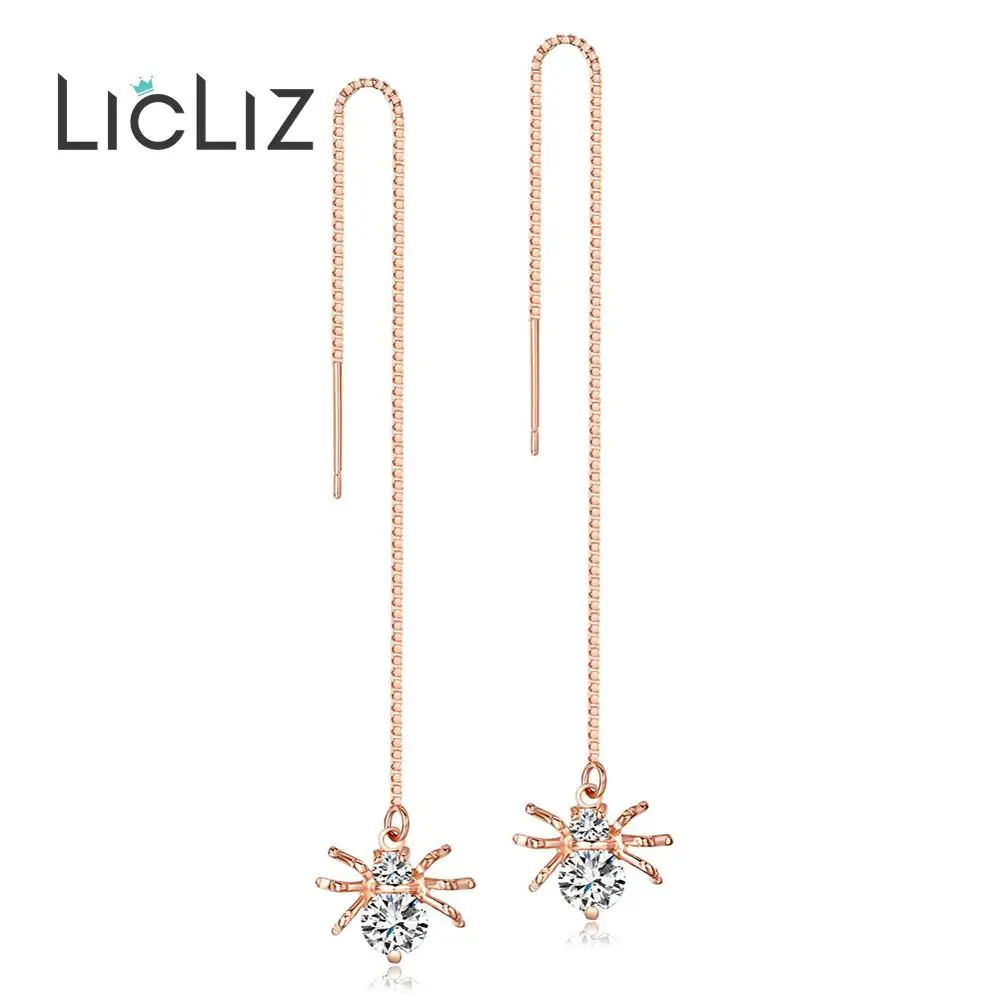 Женские серьги-подвески с кристаллами LicLiz висячие серьги из прозрачного