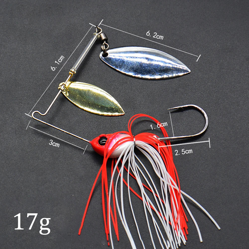 

1pcs Spinner Bait 12g 17G Metal Lure Hard Fishing Lure Spinner Lure Spinnerbait Pike Swivel Fish Tackle Wobbler Fishing