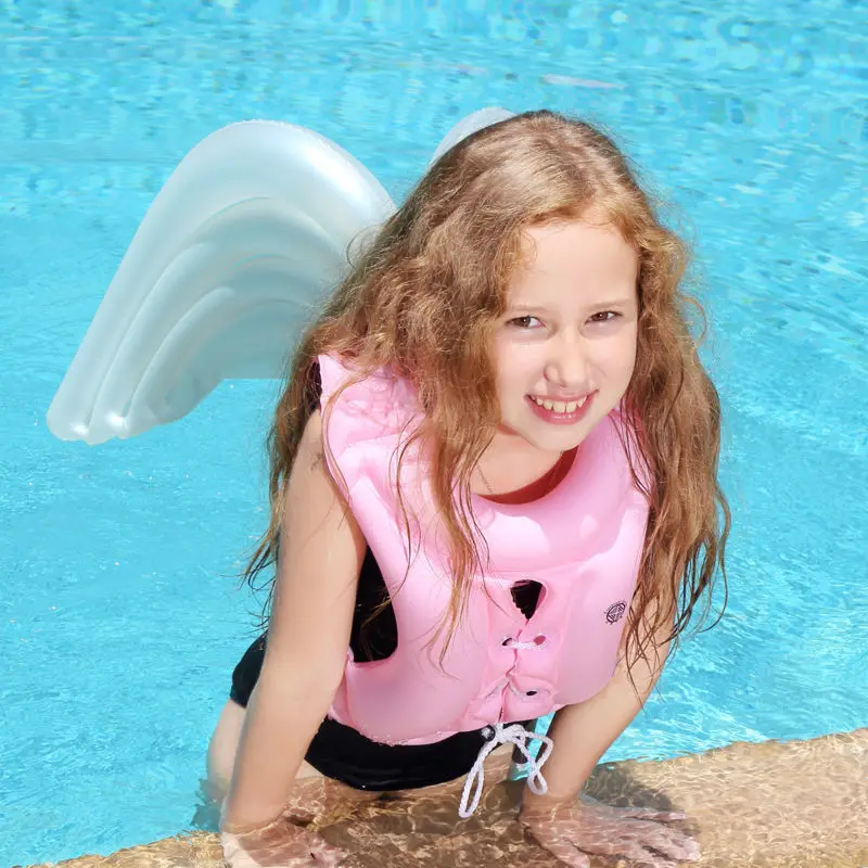 1 шт. газ купальный костюм из ПВХ с рисунком и нашивкой в виде ангельских крыльев