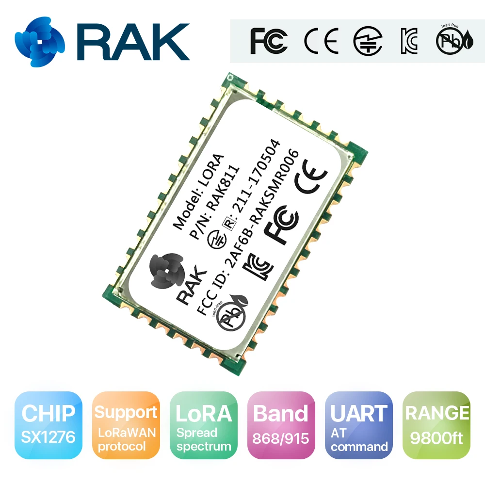 Модуль Lora низкой мощности RAK811 UART для последовательного AT командного