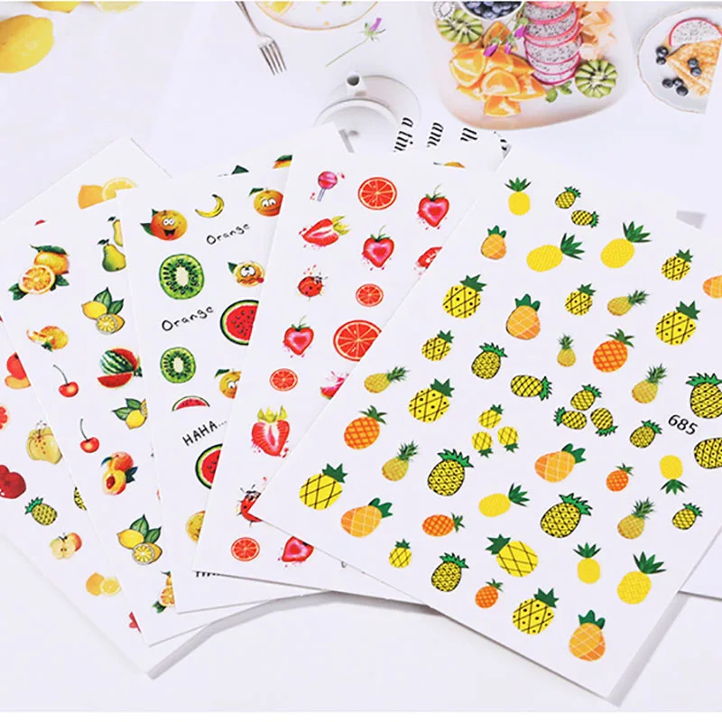 Стикер для ногтей детей милый фруктовый 3D Водонепроницаемый стойкий лак
