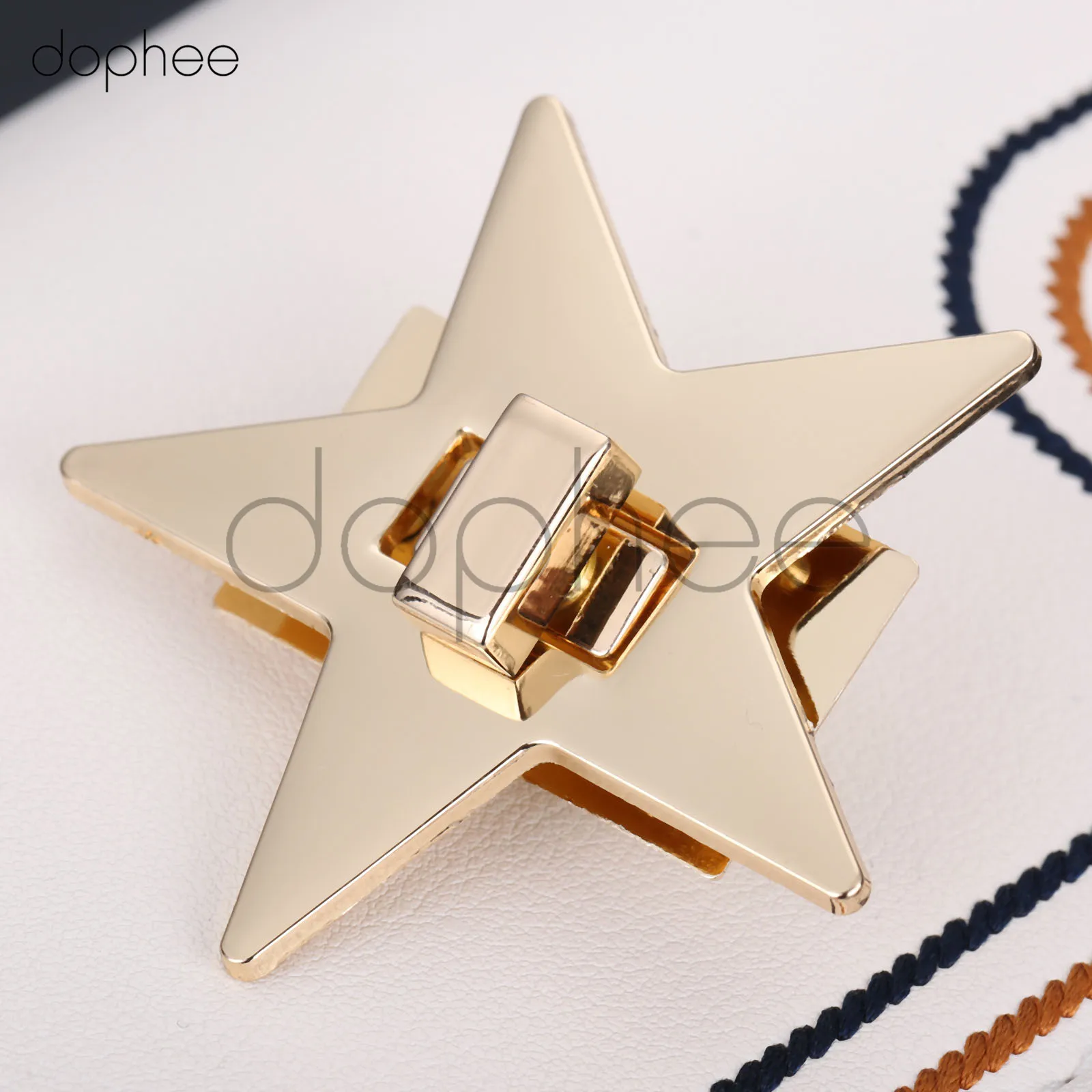 Dophee 1 шт. металлическая Звездочка DIY застежка поворотный замок для сумки на плечо