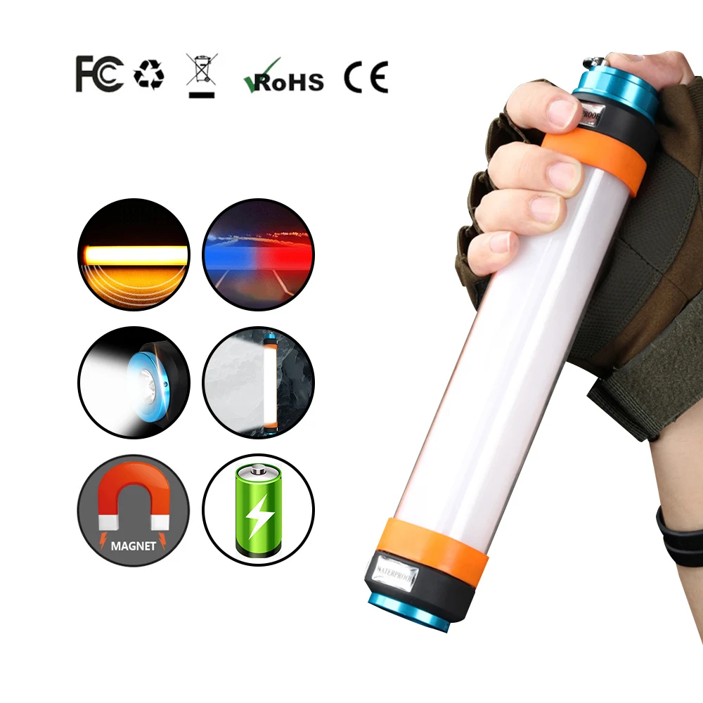 Магнифонарь онарик KINGSHAN фонарик для кемпинга портативный с зарядкой от USB