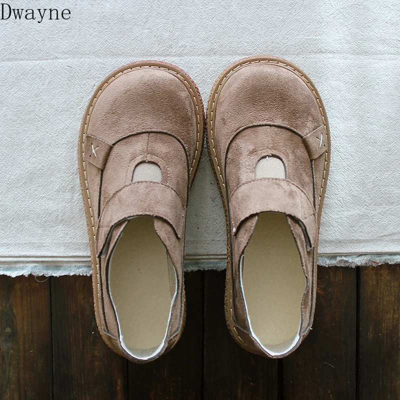 Mori/Женская обувь в стиле ретро с круглым носком на толстой подошве удобная