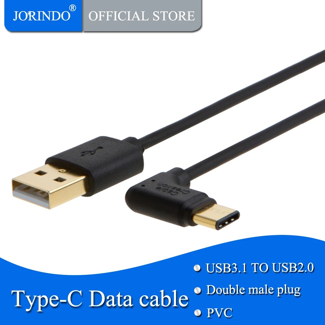 USB C к A кабель JORINDO 90 градусов Тип 2 0 Шнур совместимый Google Pixel XL LG G6 V20 Galaxy S9/S9 + |