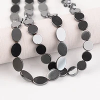 natural stone hematite round horizontal hole black gallstone loose beads ladies mens bracelet necklace jewelry diy accessories
