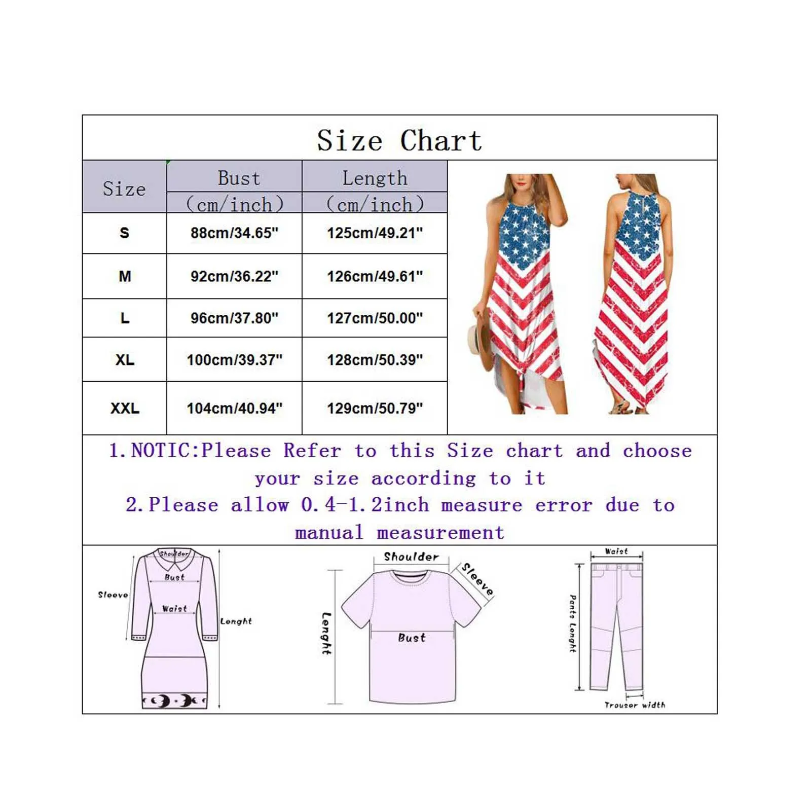 

Women's Long Dress Independence Day Print One-piece Dress For Female All Match Dress Summer Loose Camisole Loose Dress