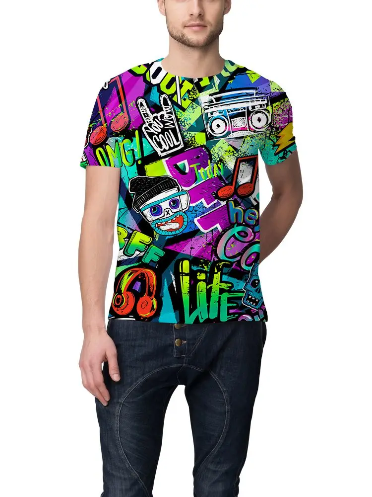 

LIASOSO Graphic T-shirts Men's Summer Love Casual Fitness Street Hip Hop Short Sleeve Harajuku Men Clothing Hunter X Hunter -6