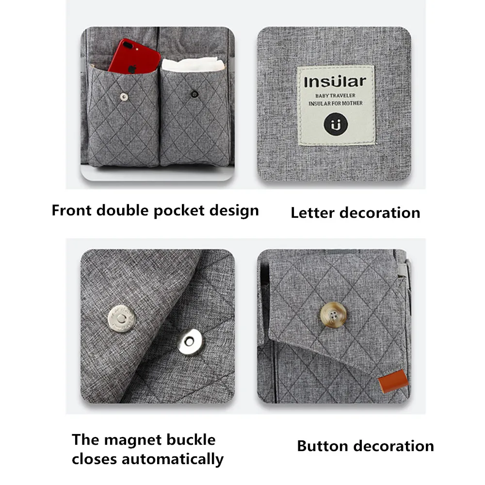 Вместительный рюкзак для мам смены пеленок водонепроницаемая сумка ухода за