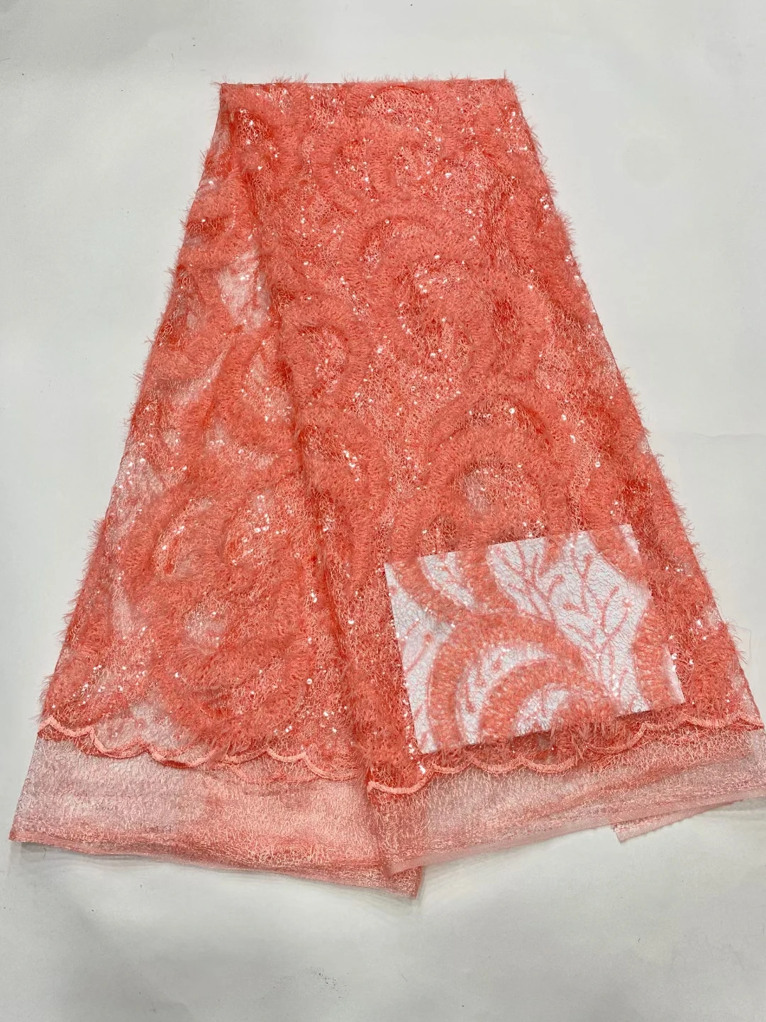 

2021 beautiful embroidered net tulle lace fabric 5yards mesh lace for clothes sewing material LILY11024
