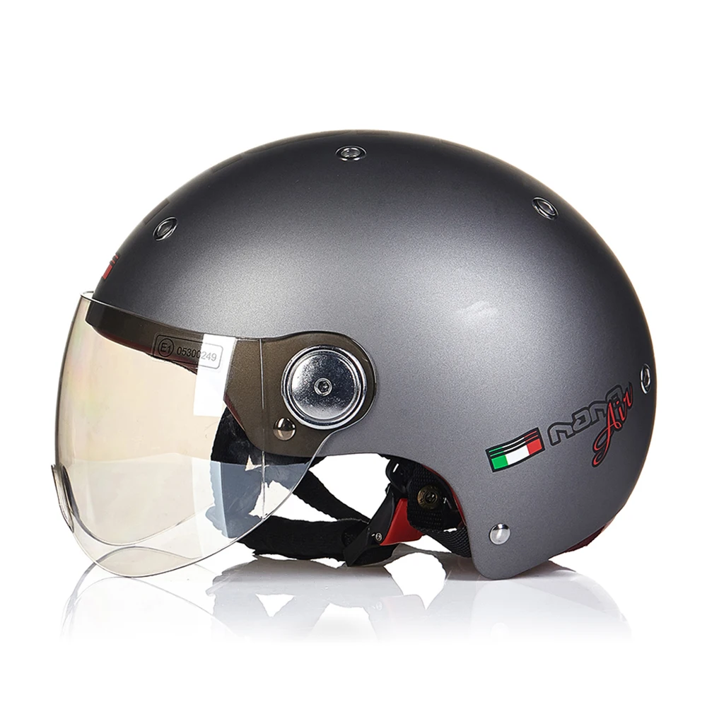 B-103 MGrey BEON мотоциклетный шлем Chopper 3/4 с открытым лицом, винтажный мото шлем, мотоциклетный шлем Casco Capacete для мужчин и женщин, скутер, мотоцикл H - Цвет: B-103 MGrey