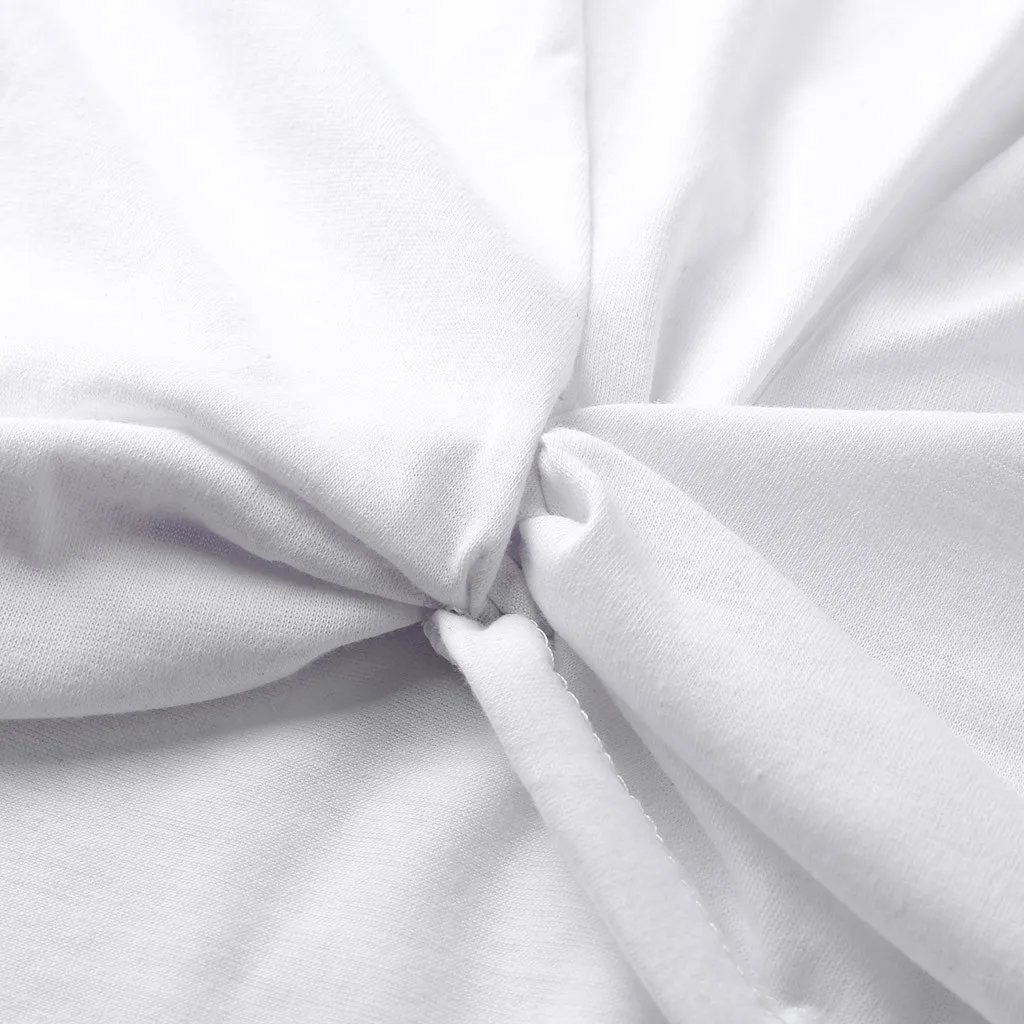 Женская блузка с перекрестными узорами летняя повседневная однотонная туника