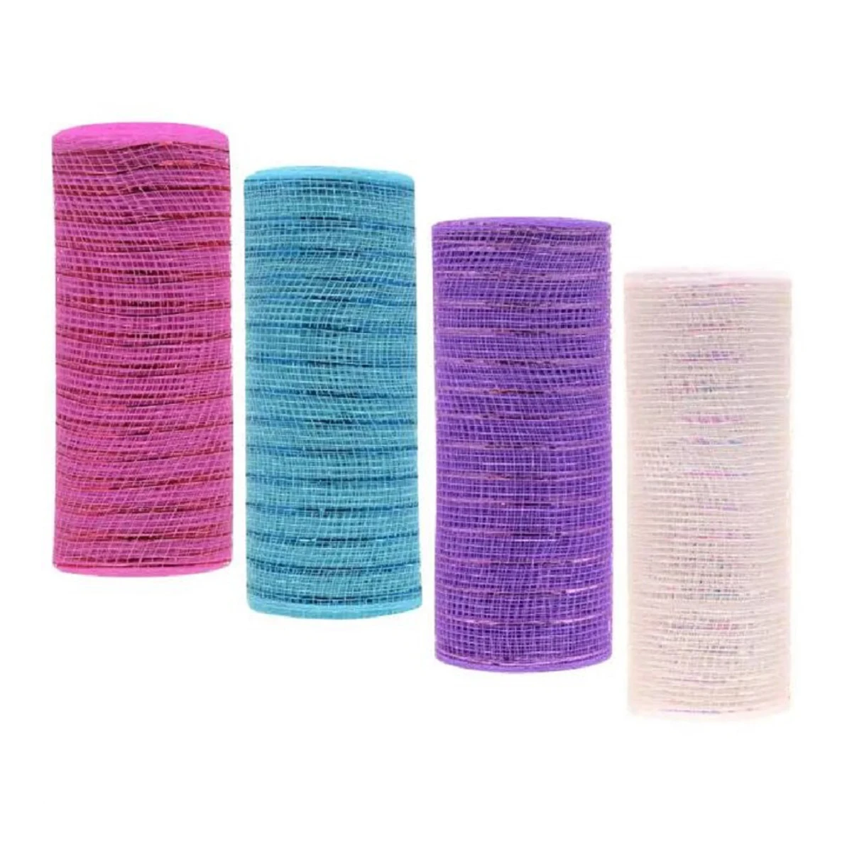 

Easter Decorative Mesh Wrap Includes 4 Rolls of Ribbon Each 30ft x 6 inch for Floral Arrangements Wreaths Party Decorations