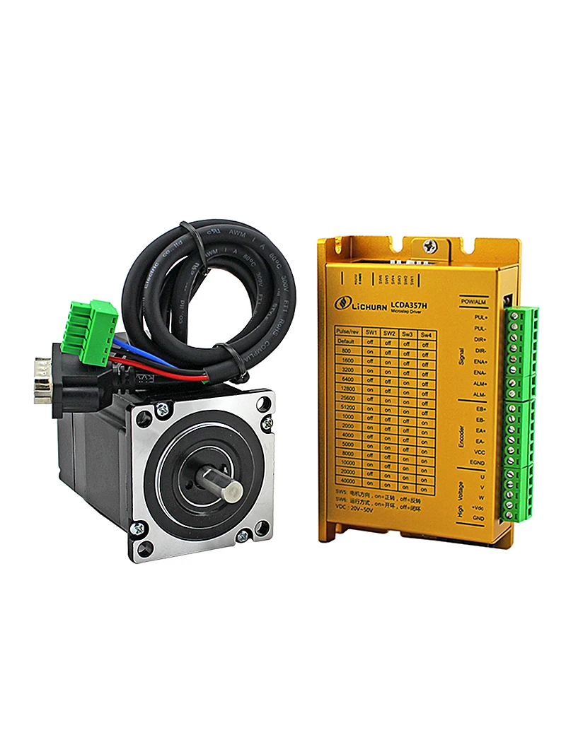 

3-фазный 3нм NEMA23 cnc замкнутая петля Серводвигатель набор шагового двигателя с кодировщиком LCDA357H + LC57H3100 с кабелем 3 м
