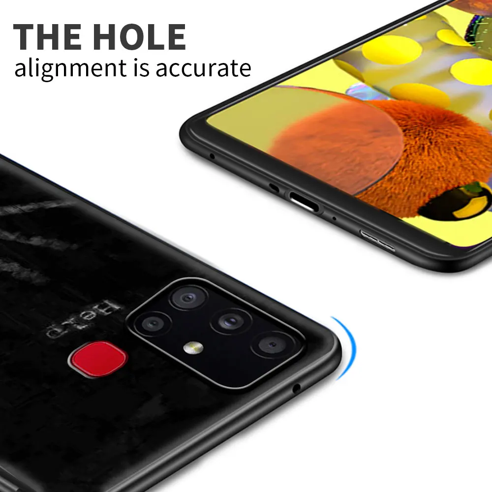 

Case For Samsung Galaxy A51 A71 A21s A31 A32 5G A41 A12 A11 A72 A52 4G A01 A02s Black Soft Phone Coque Funda Skeleton Hand Bone