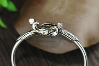 kjjeaxcmy boutique jewelry 925 sterling silver jewelry bracelet thai silver peacock open bracelet hollow design new