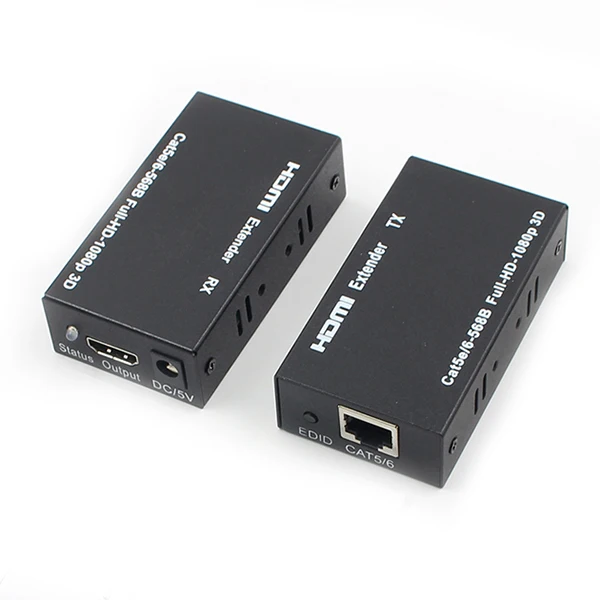 HDMI удлинитель сетевого кабеля повторитель через один Cat5E/6 RJ45 EU разъем|Кабели VGA| |