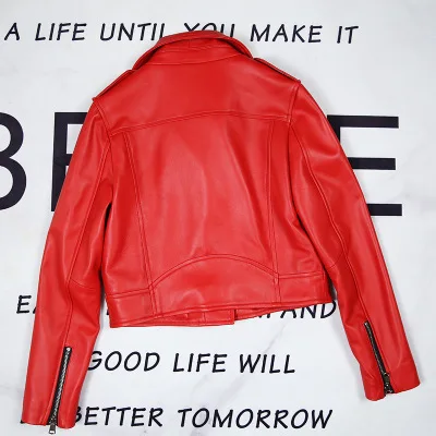 

2020 Women Spring Genuine Real Sheep Leather Jacket E11