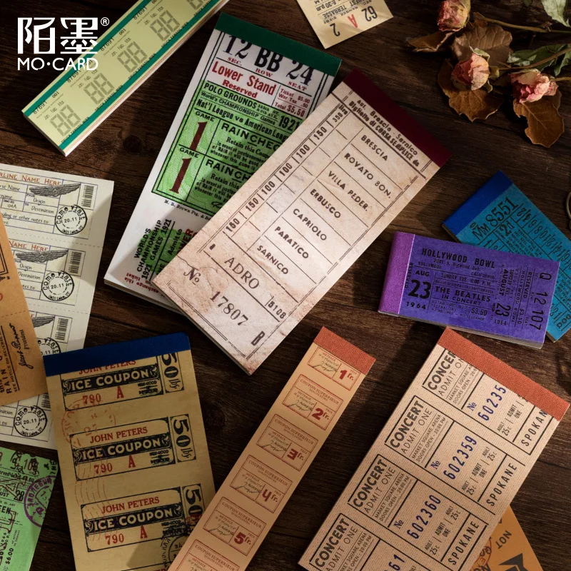 

40 Sheets Retro Antique Bill Series Memo Pad Message Notes Decorative Vintage Notepad Note Paper Memo Stationery Office Supplies