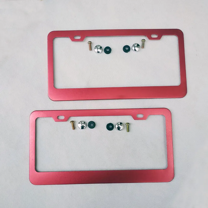 

fit for USA Canada Car License Plate Frame Metal Car License Plate Frame Number Plate Holder Auto Car Styling Accessories 2 Pcs