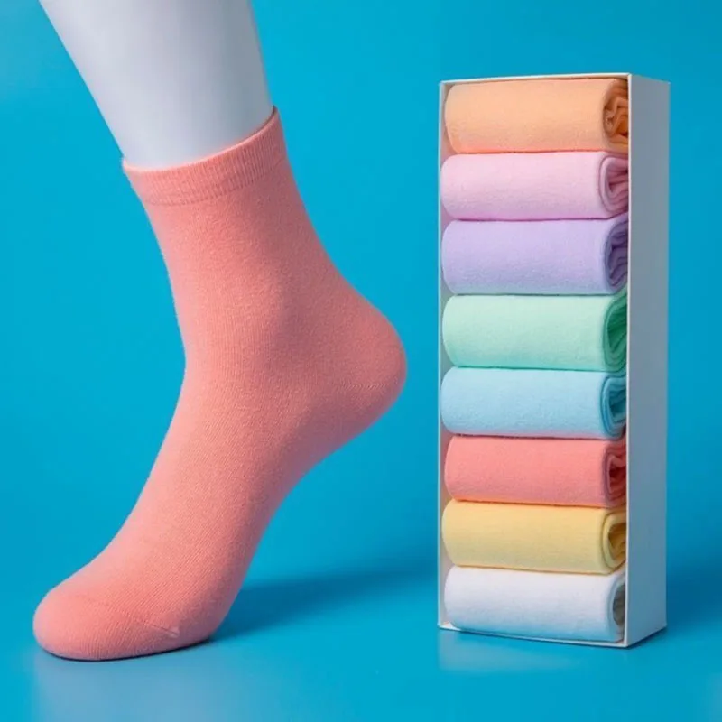 

1 Pairs Women Sock Cute Solid Color Neatly Comfortable Cotton Women Socks Autumn Winter Calcetine Sock Lady Sock Meias Calcetine
