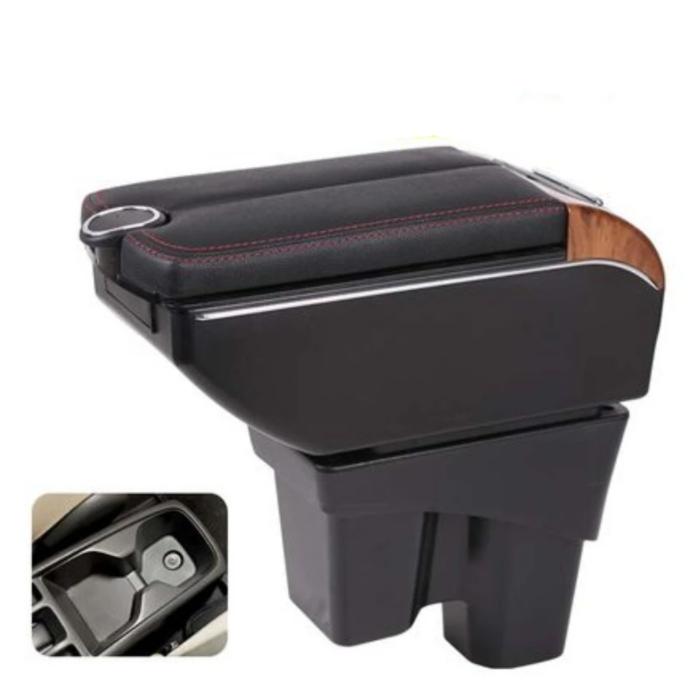 

For Honda City Armrest Box Center Console Storage Elbow Rest with Phone Charging USB Cup Holder