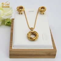 aniid necklace sets jewelery chic earing women 24k gold african kids jewellery for girls wedding turkish wholesale luxury gift