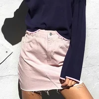 women summer sweet candy color denim skirt fashion harajuku new high waist mini skirts new street jeans skirt femme casual skirt