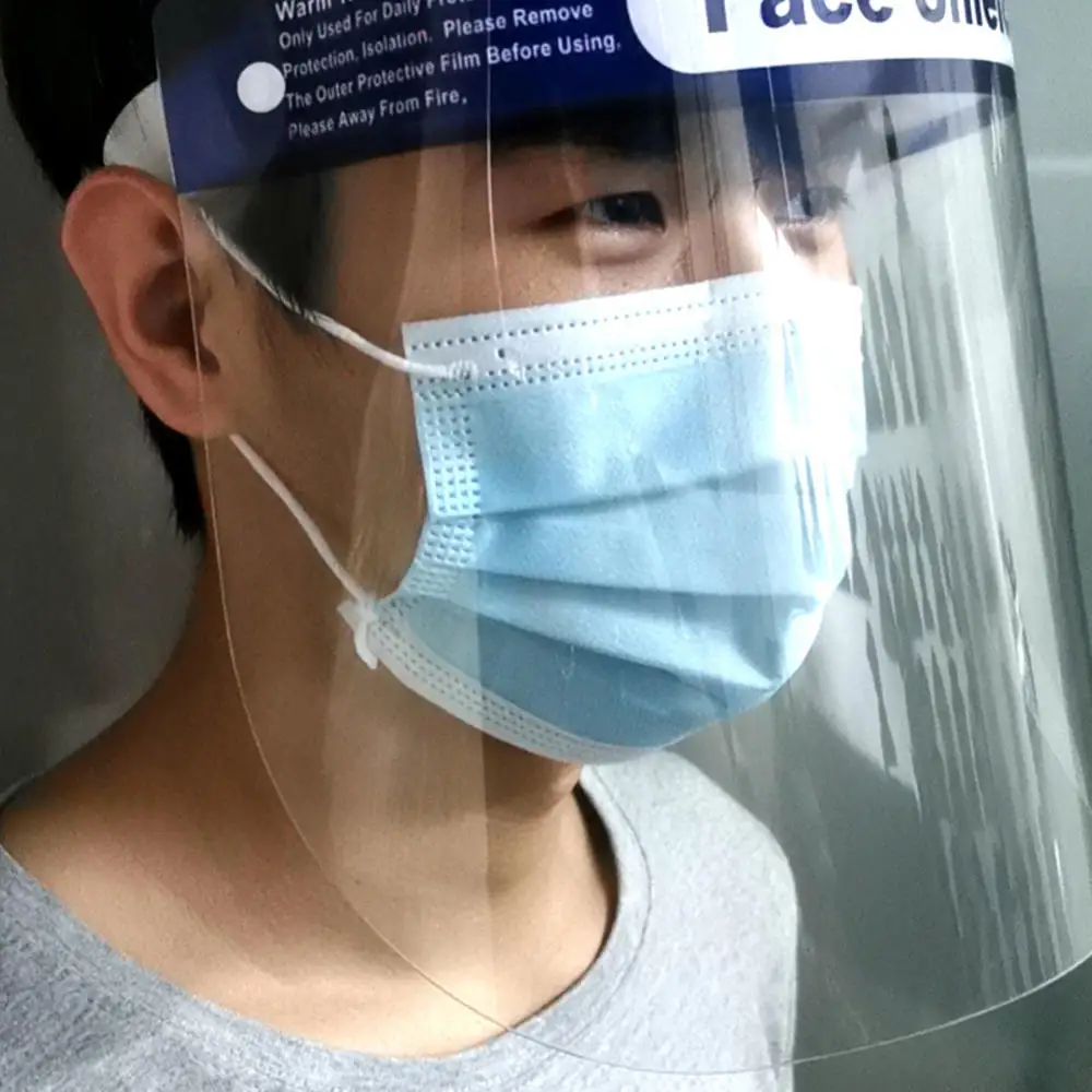 Защитный экран для лица с прозрачным откидным козырьком магазин садовой