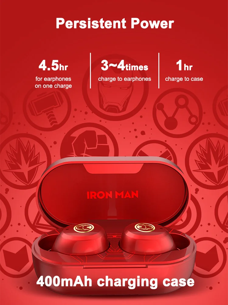 Marvel сертифицированные оригинальные TWS наушники Человек-паук беспроводные Bluetooth