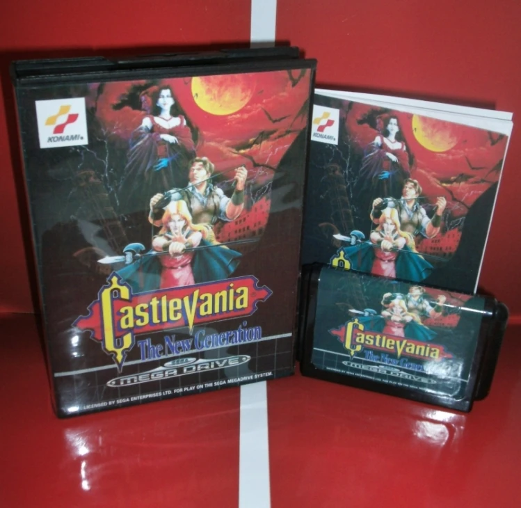 Castlevania новое поколение чехла для ЕС с коробкой и руководством Sega Megadrive Genesis