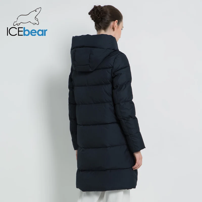 ICEbear 2019 Новая зимняя женская куртка высокого качества Женская с капюшоном марка
