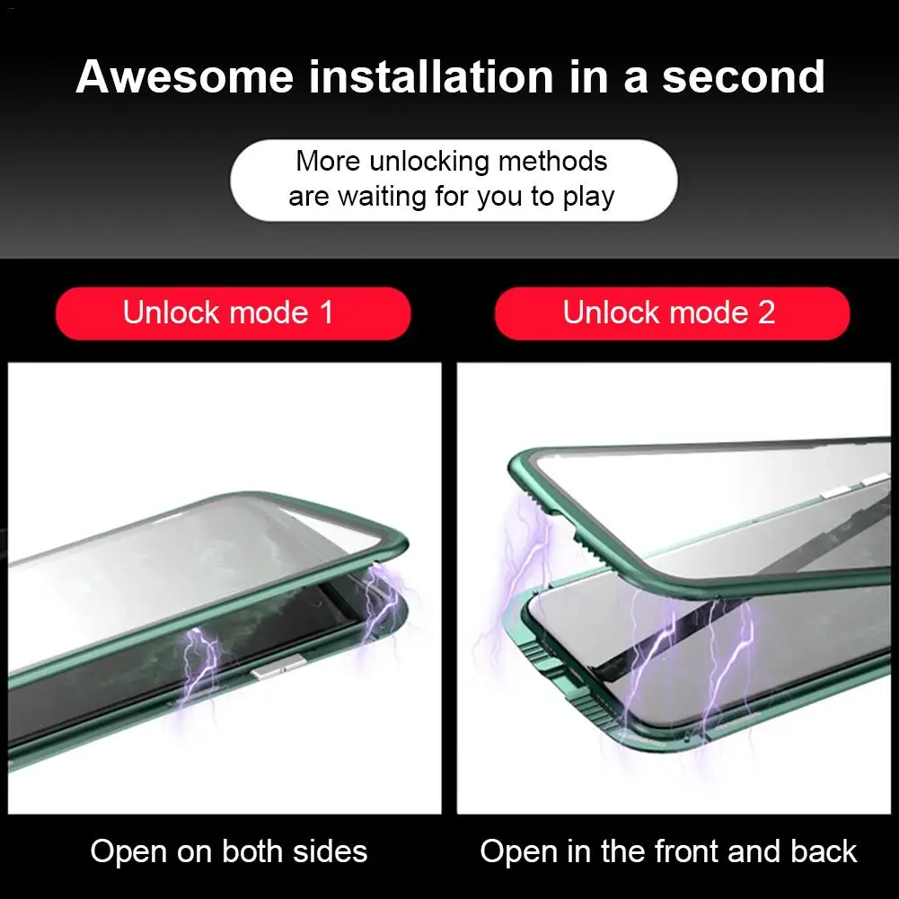 Магнитный адсорбционный Чехол для мобильного телефона IPhone 11 Pro Max металлическая