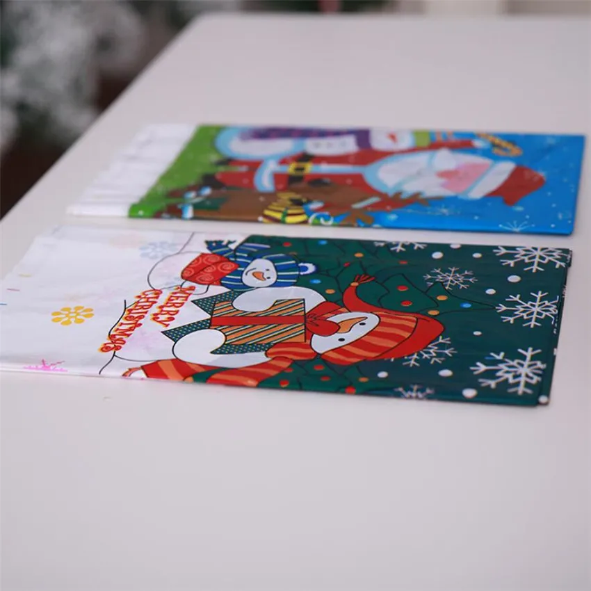 Новогодняя Рождественская Водонепроницаемая скатерть из ПВХ кухонный обеденный