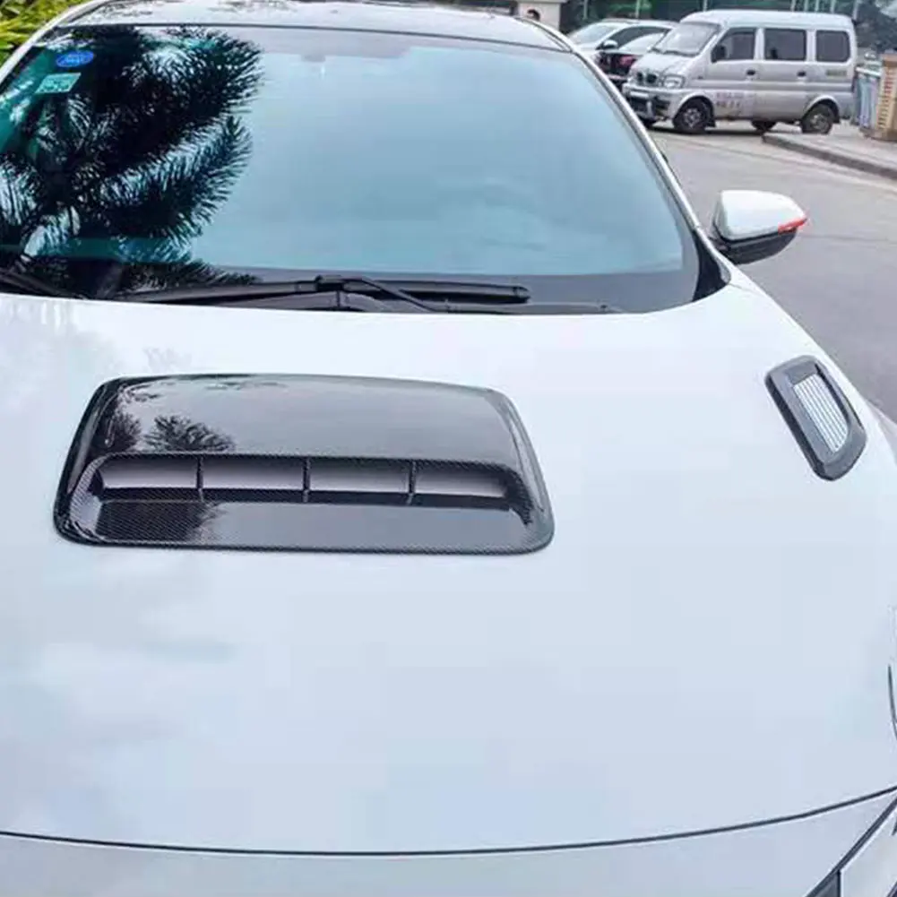

1pair Modern Car Sticker Easy Install Fake Air Outlet Cover Styling Accessories DIY Hood Universal Self Adhesive Plastic