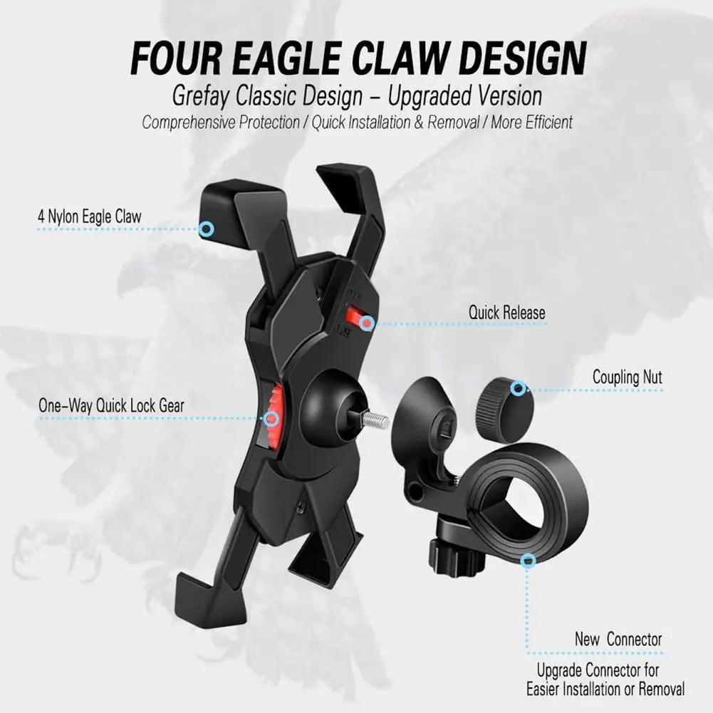 Универсальный держатель для велосипеда или мотоцикла 3 5-6 5 дюйма 4 крепления