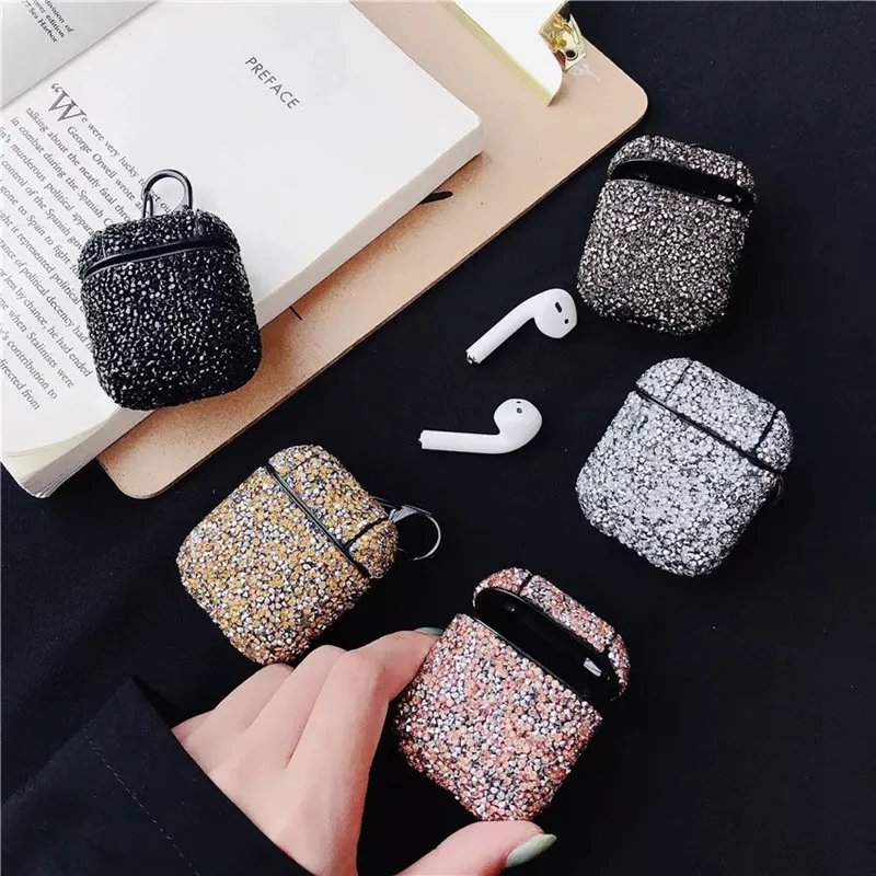 Чехол для AirPods Роскошный Жесткий чехол с блестящими бриллиантами в стиле ретро