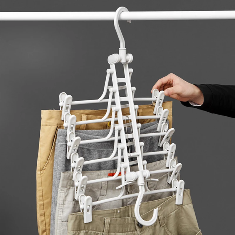 Многофункциональные складные телескопические крючки вешалки для брюк