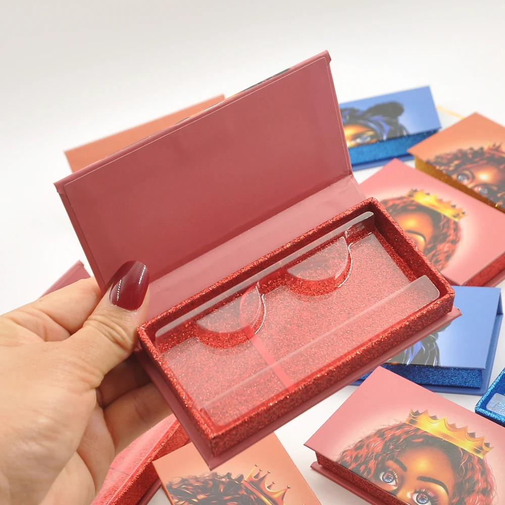 

Wholeslae Eyelash Packaging Empty Rectangle Eyelash Boxes with trays Wholesale Bulk Eyelash Cases Lash Packaging