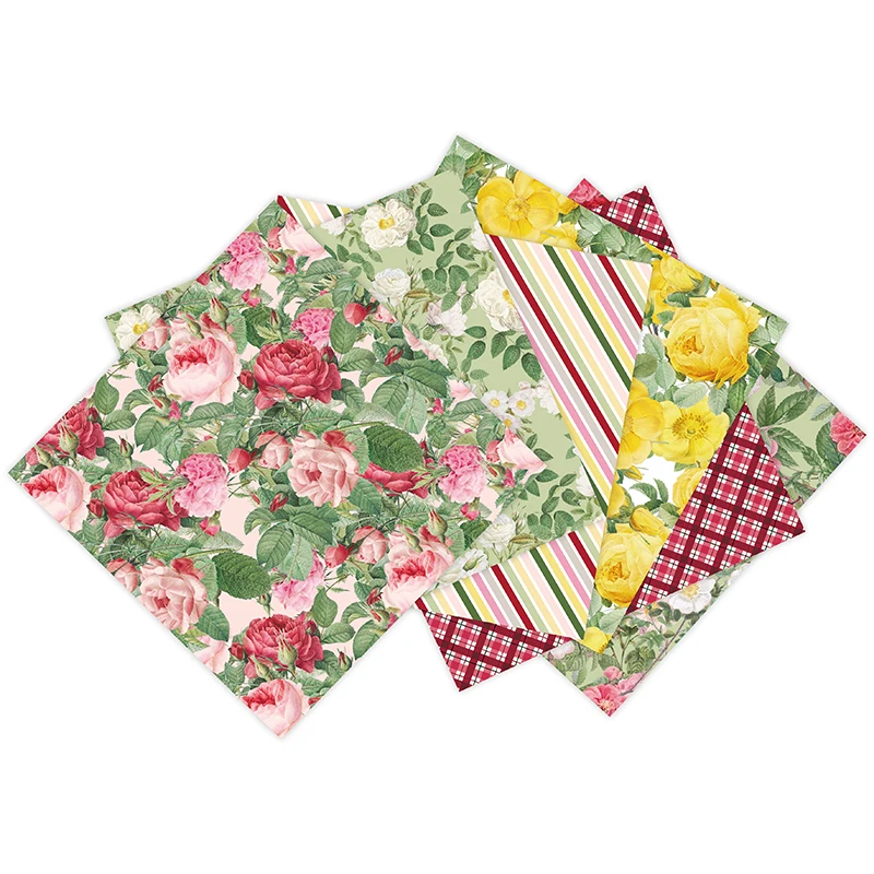 12 листов бумаги для скрапбукинга цветы | Дом и сад