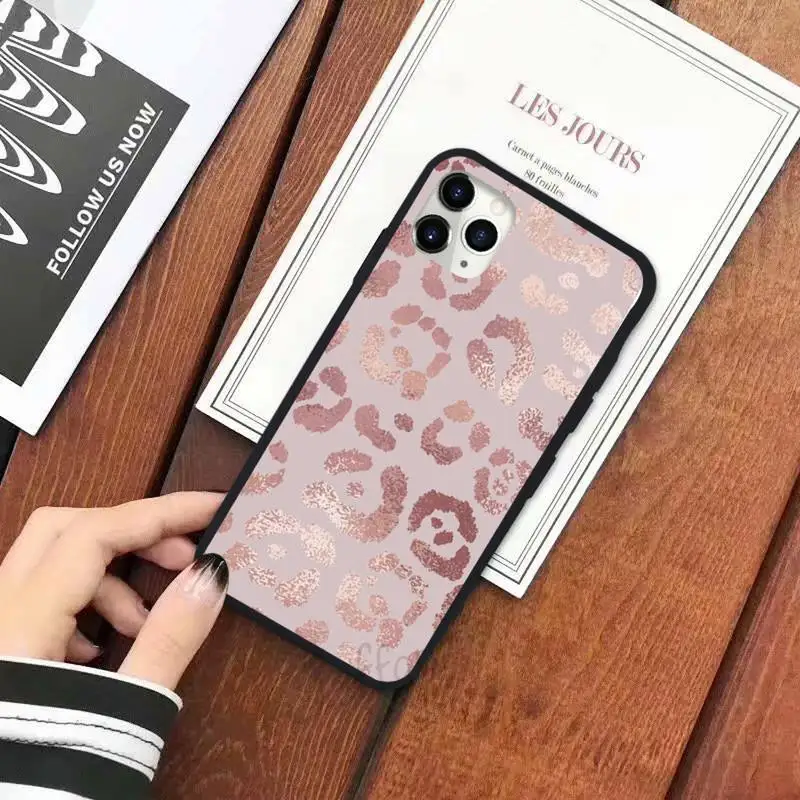 

Gold Rose gitter Love heart Phone Case for iPhone 11 12 pro XS MAX 8 7 6 6S Plus X 5S SE 2020 XR Fashion protective shell
