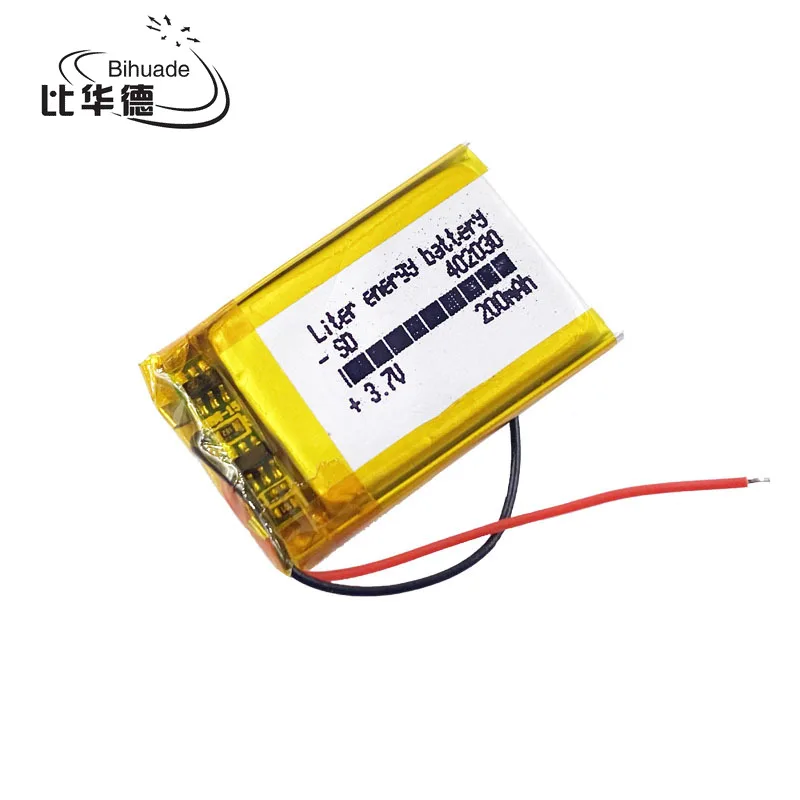 3 7 V литиевая батарея 200mah 402030 042030 GPS Li Po перезаряжаемая для MP3 MP4 MP5|3.7v lithium battery|battery