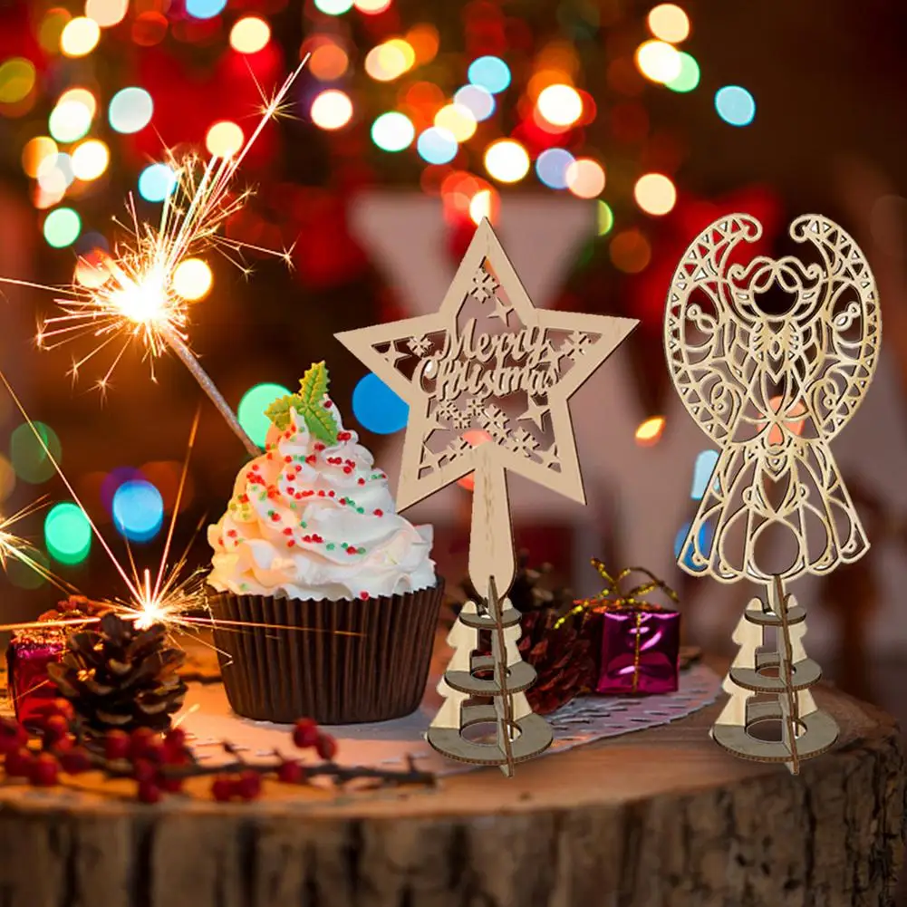 

Топпер для рождественской елки 2 шт., топпер для рождественской елки с гладкой поверхностью, топпер для елки, украшение для рождественской е...