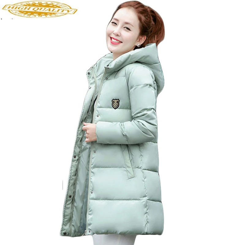 Новый размера плюс зимняя женская пуховая хлопковая куртка длинные толстые