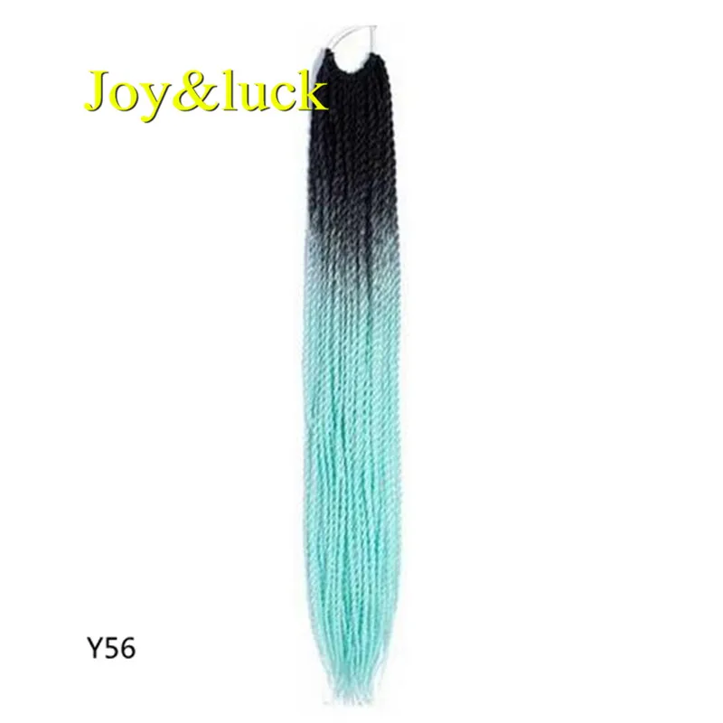 Y56 Joy& luck 24 дюйма Сенегальские закрученные крючком косички 30 прядей синтетические волосы для наращивания плетение волос - Цвет: Y56