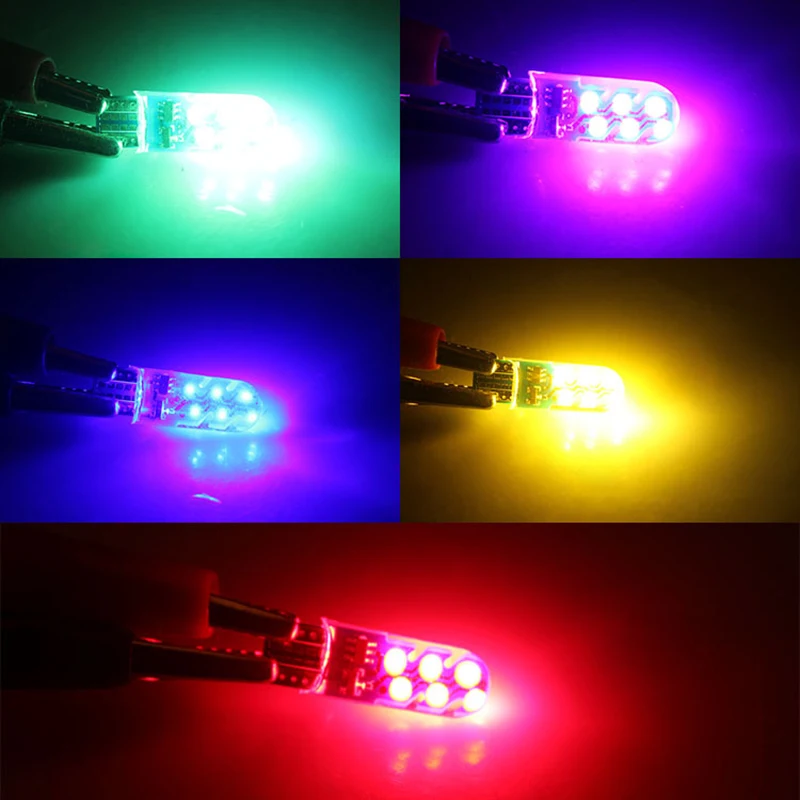 

ANMINGPU 2X W5W Led 12V COB Chips168 194 Led T10 Bulbs Signal Lamp Clearance Lights Led Reading Interior Light White Ice Blue