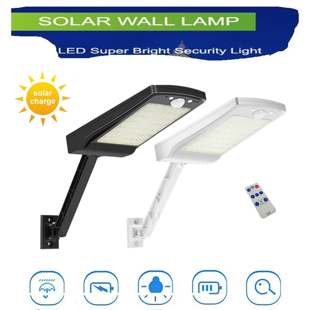 

solar garden light Outdoor PIR Motion Sensor Dimmable Lamp 3 Mode Waterproof With Bracket Courtyard