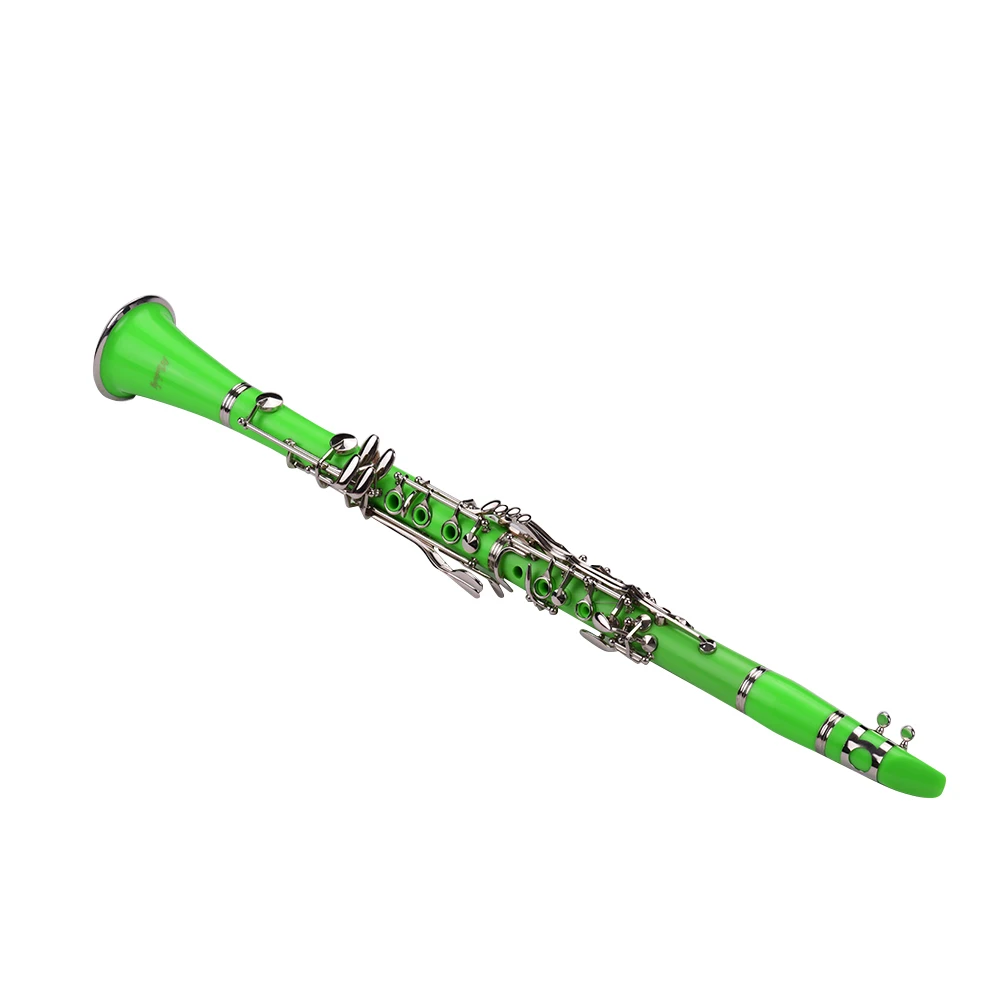 

Muslady Bb Flat 17-Key Clarinet with Carry Case Gloves Cloth Mini Screwdriver Reed Case 10pcs Reeds Woodwind Instrument Flute